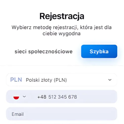 Instrukcja Zarejestruj się i zaloguj na swoje konto